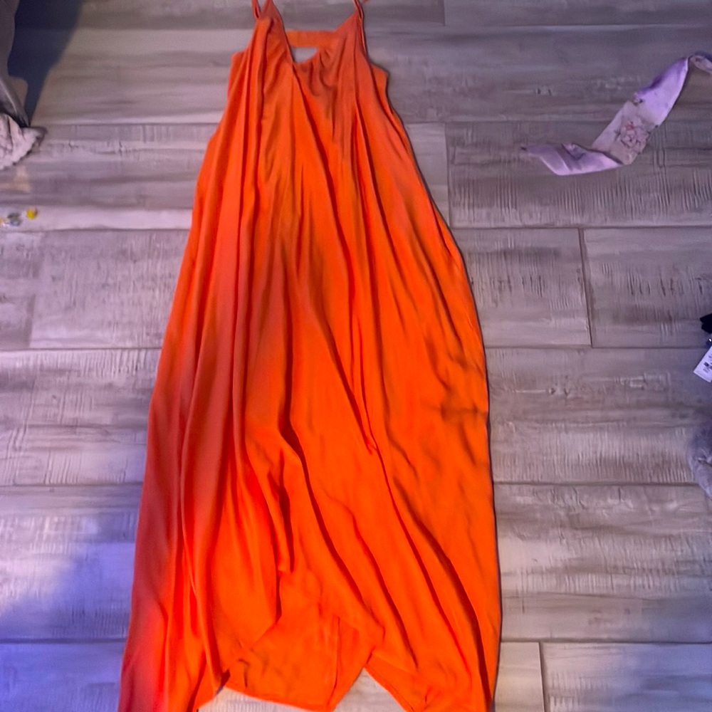 Orange maxi dress
